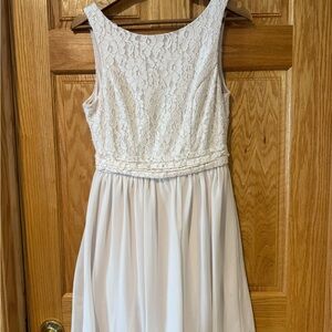 Speechless Ivory Lace Bodice Dress